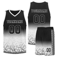 Custom Black White Fade Fashion Sports Uniform Basketball Jersey BBJ01-D020102-2