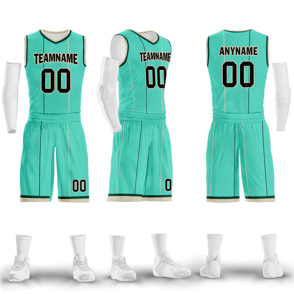 Custom Mint Green Black City Edition Personalized Sports Uniform Authentic Basketball Jersey BBJ01-D06101-4