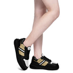 Custom Black Gold New Orleans Shoes Personalized Sneaker FN032-D020389-19