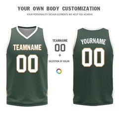 Custom White Green Classic Style Reversible Basketball Uniform Personalized Ordinary BBJR-D017002