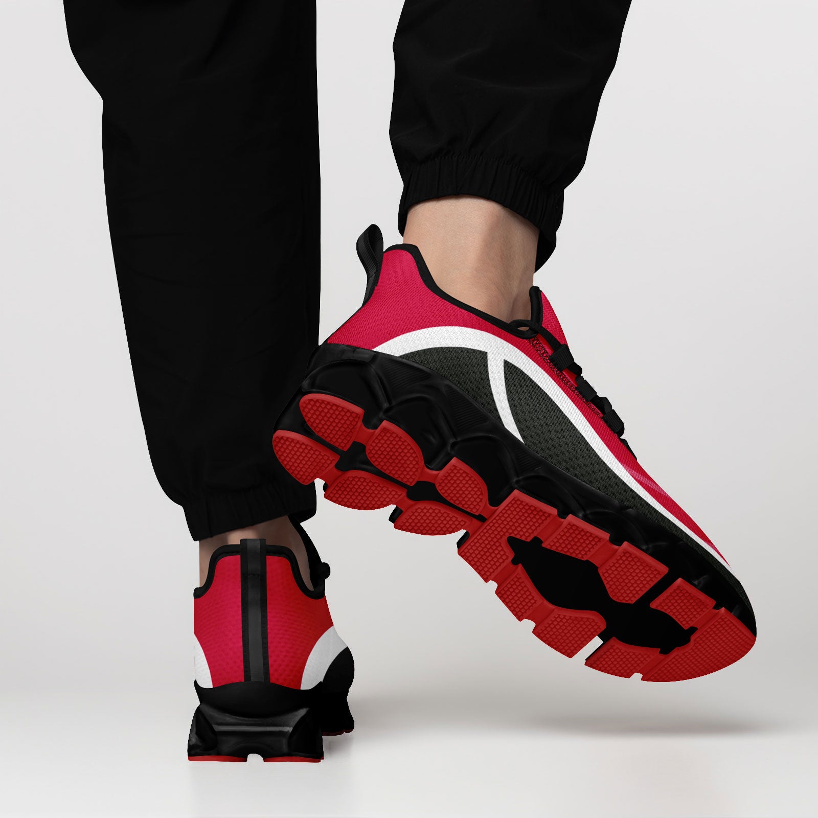 Custom Red Gray Maxsoul Shoes Personalized Sneaker FN003XD-D020391-10