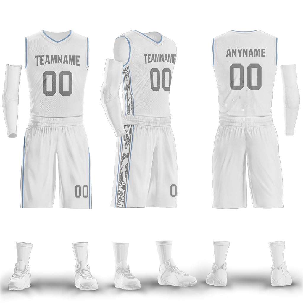 Custom White Pattern City Edition Personalized Sports Uniform Authentic Basketball Jersey BBJ01-D06101-7