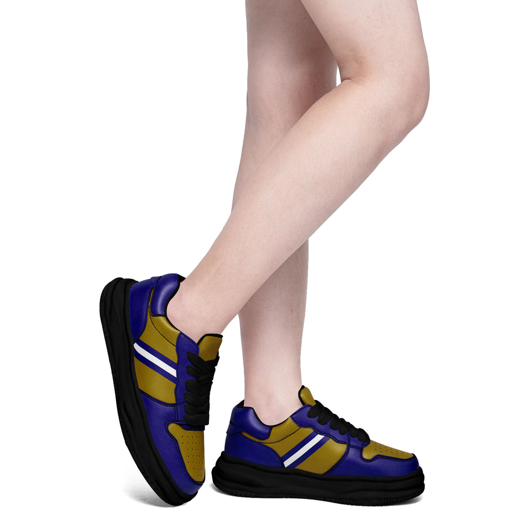 Custom Purple Yellow Baltimore Shoes Personalized Sneaker FN032-D020389-2