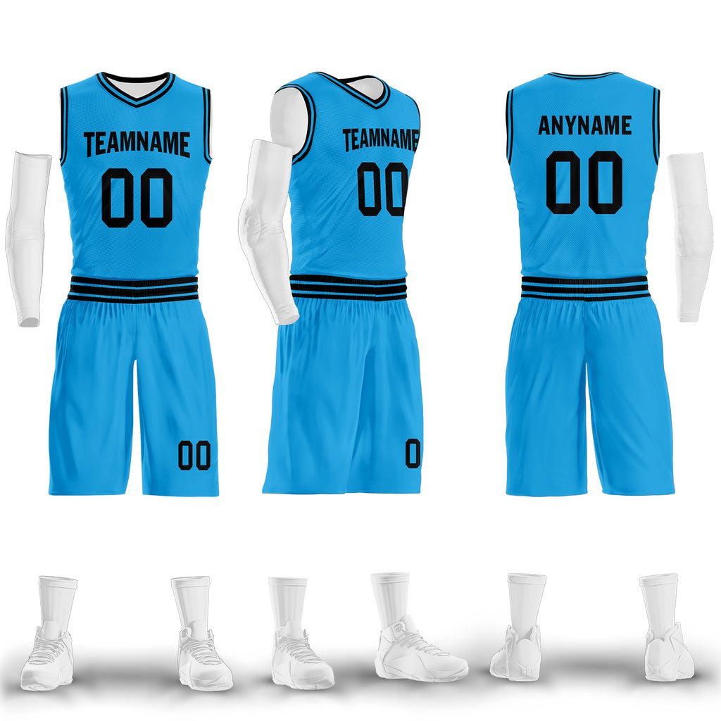 Custom Light Blue City Edition Personalized Sports Uniform Authentic Basketball Jersey BBJ01-D06101-13
