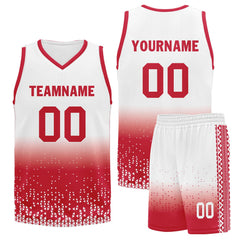 Custom White Red Fade Fashion Sports Uniform Basketball Jersey BBJ01-D020102-8