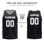 Custom White Black Classic Style Reversible Basketball Uniform Personalized Ordinary BBJR-D017051
