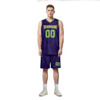 Custom Purple Green Gold City Edition Personalized Sports Uniform Authentic Basketball Jersey BBJ01-D06101-19