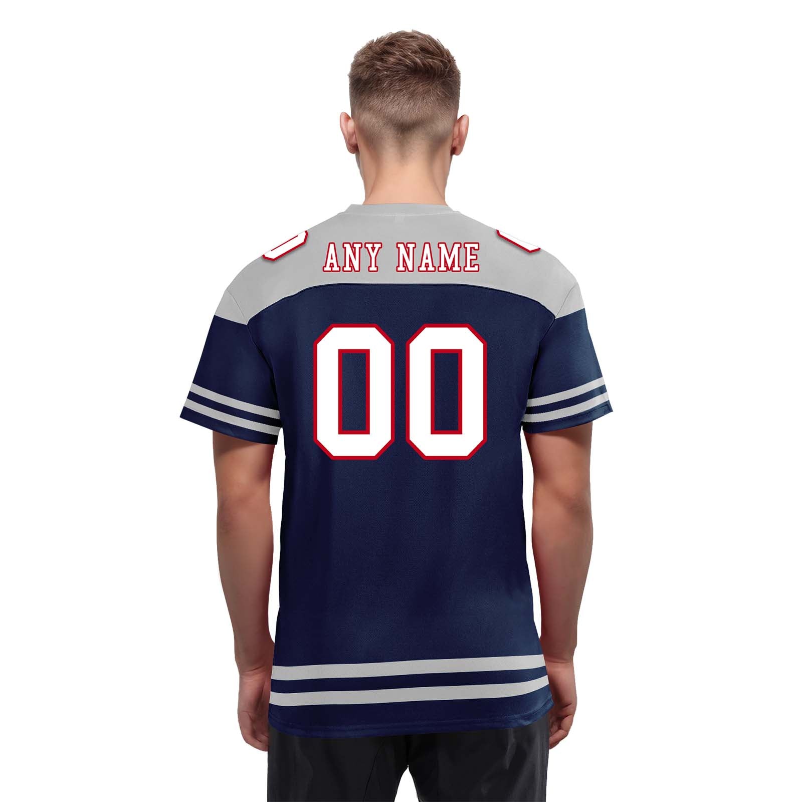 Custom New England Personalized Authentic Football Jersey FBJ02-E0607-3