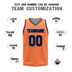 Custom Blue Orange Classic Style Reversible Basketball Uniform Personalized Ordinary BBJR-D017015