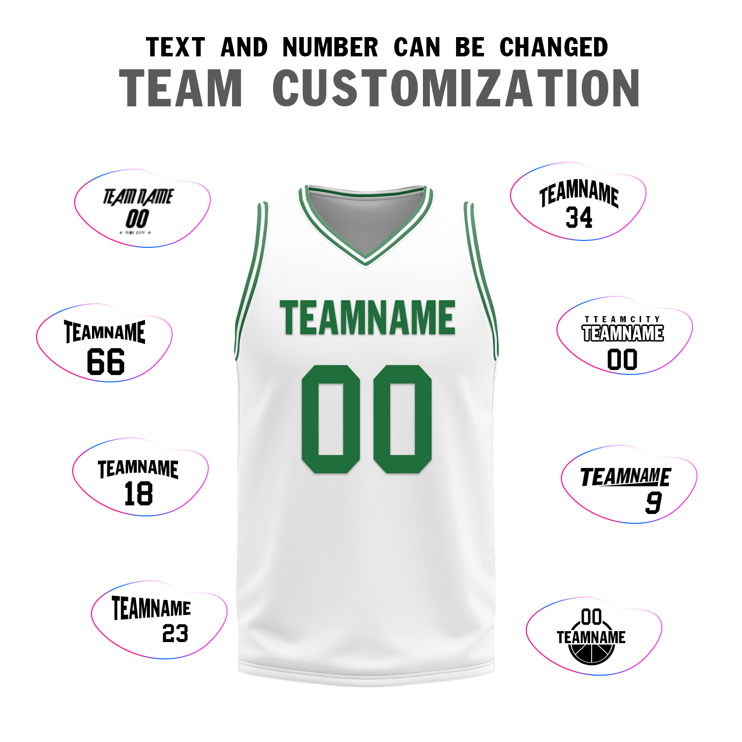 Custom Green White Classic Style Reversible Basketball Uniform Personalized Ordinary BBJR-D017001