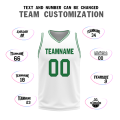 Custom Green White Classic Style Reversible Basketball Uniform Personalized Ordinary BBJR-D017001