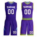 Custom Purple White Utah City Edition Personalized Reversible Basketball Set Sports Basketball Jersey BBJ01R-D0610-29
