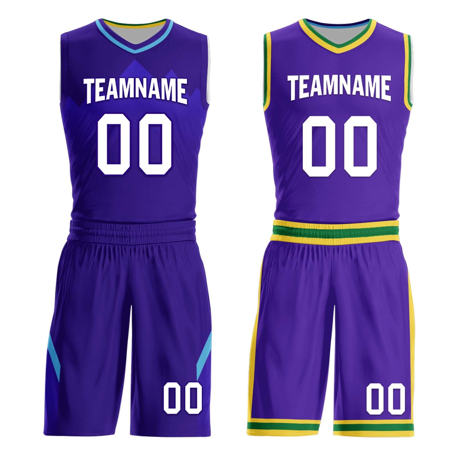 Custom Purple White Utah City Edition Personalized Reversible Basketball Set Sports Basketball Jersey BBJ01R-D0610-29