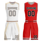 Custom White Gold Copper Chicago City Edition Personalized Reversible Basketball Set Sports Basketball Jersey BBJ01R-D0610-5
