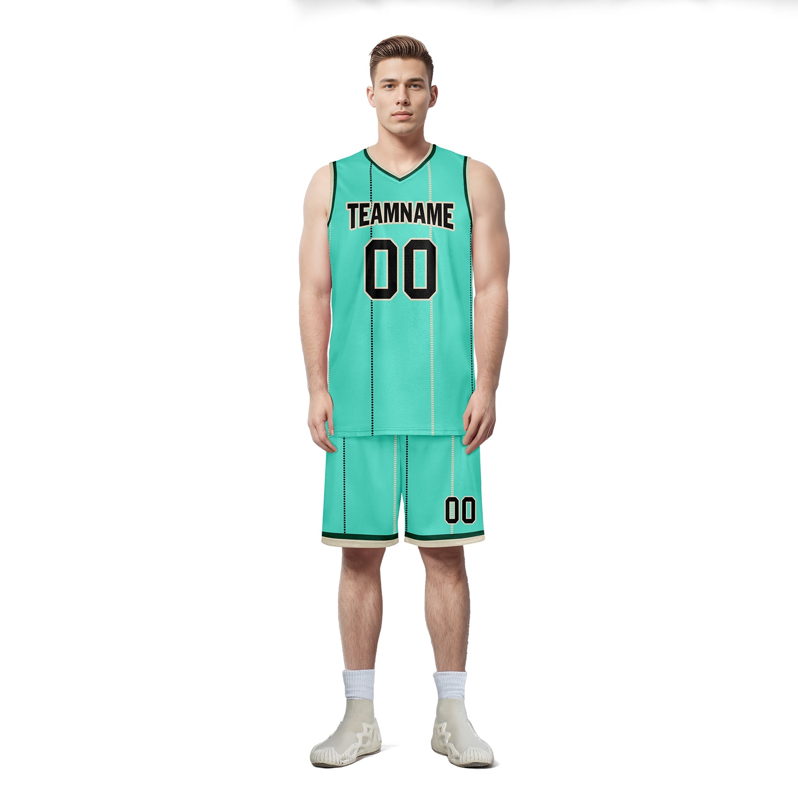 Custom Mint Green Black City Edition Personalized Sports Uniform Authentic Basketball Jersey BBJ01-D06101-4