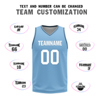 Custom Blue Classic Style Reversible Basketball Uniform Personalized COOLMAX BBJR-D017032