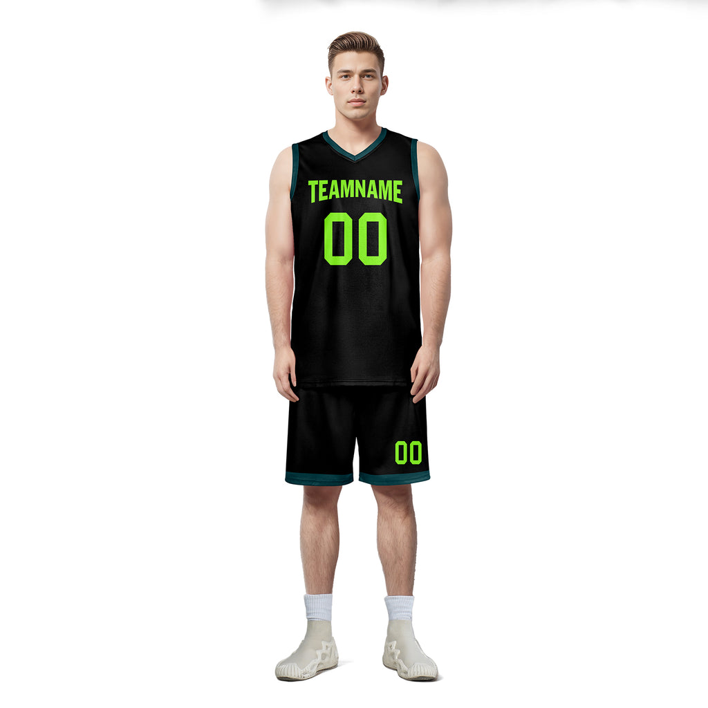 Custom Dark Lemon Green City Edition Personalized Sports Uniform Authentic Basketball Jersey BBJ01-D06101-2