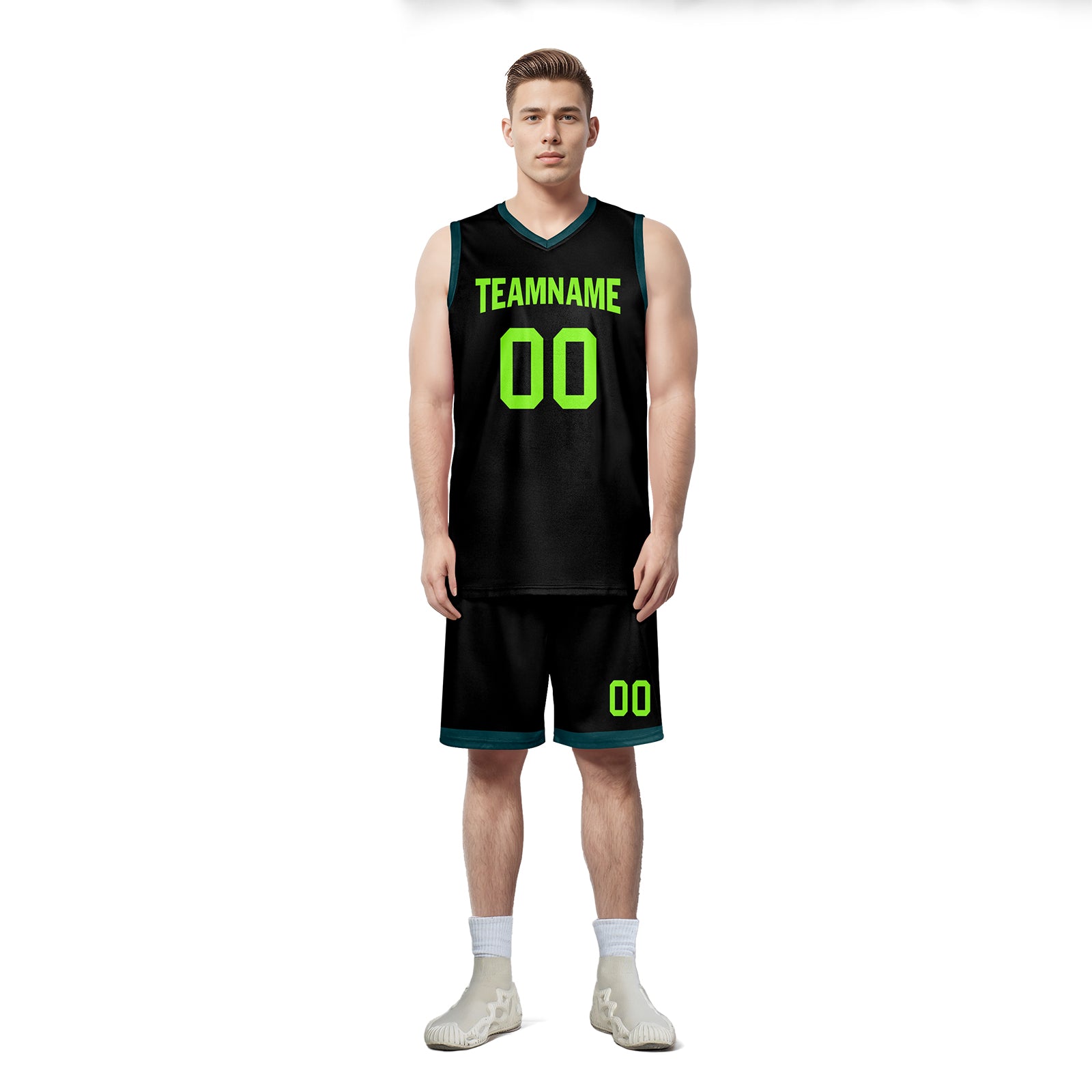 Custom Dark Lemon Green City Edition Personalized Sports Uniform Authentic Basketball Jersey BBJ01-D06101-2