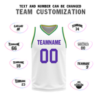 Custom Purple White Classic Style Reversible Basketball Uniform Personalized Ordinary BBJR-D017047