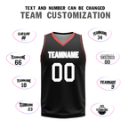 Custom Red Black Classic Style Reversible Basketball Uniform Personalized COOLMAX BBJR-D017042