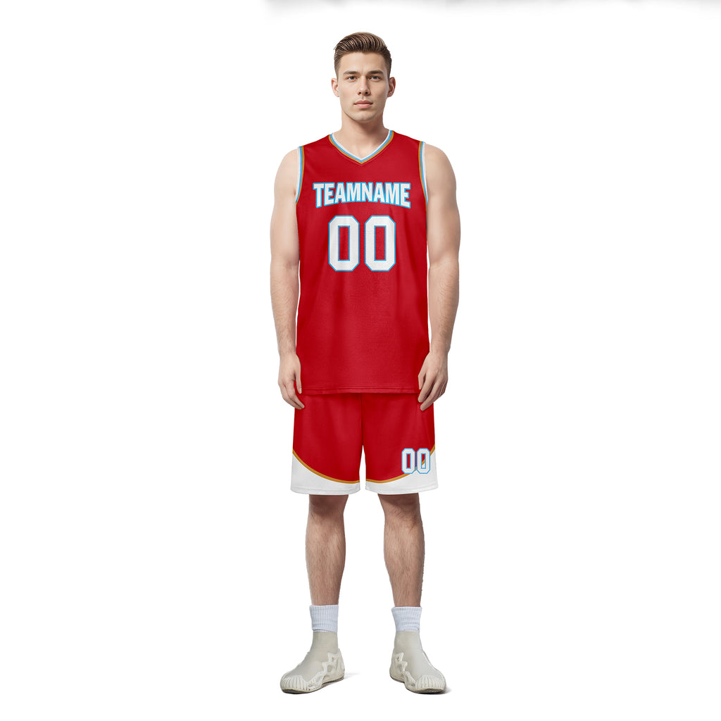 Custom Red White Blue City Edition Personalized Sports Uniform Authentic Basketball Jersey BBJ01-D06101-15