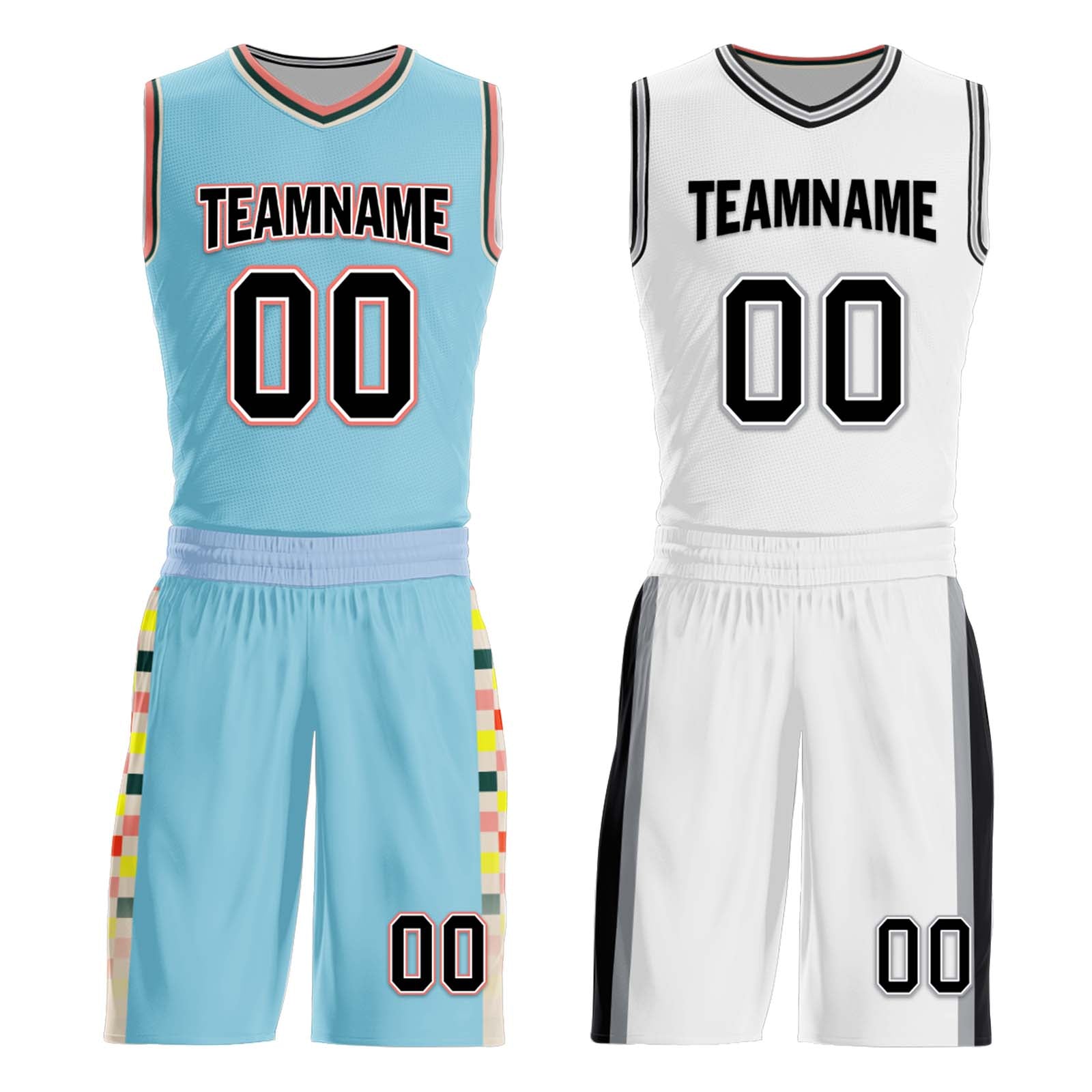 Custom Glacier Blue Brown Red San Antonio City Edition Personalized Reversible Basketball Set Sports Basketball Jersey BBJ01R-D0610-27