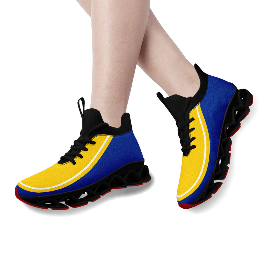 Custom Blue Yellow Maxsoul Shoes Personalized Sneaker FN030XD-D020388-25