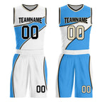 Custom Blue White Atlanta City Edition Personalized Reversible Basketball Set Sports Basketball Jersey BBJ01R-D0610-1