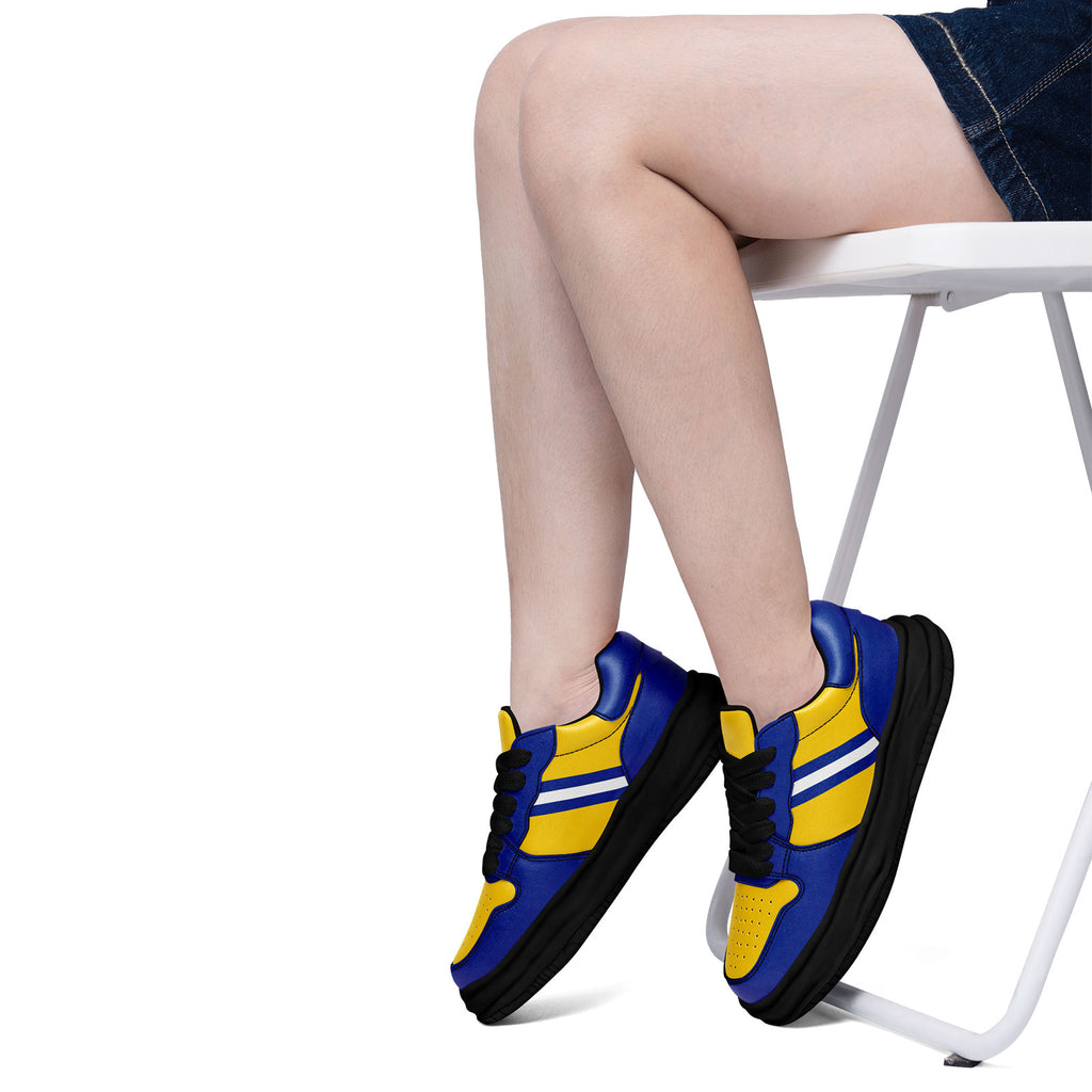 Custom Blue Yellow Los Angeles Shoes Personalized Sneaker FN032-D020389-15