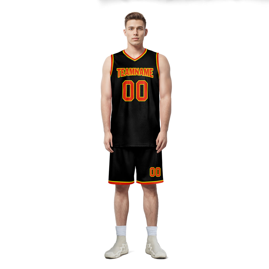 Custom Black Blue Orange City Edition Personalized Sports Uniform Authentic Basketball Jersey BBJ01-D06101-21
