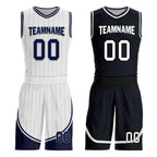 Custom White Dark Blue Black Orlando City Edition Personalized Reversible Basketball Set Sports Basketball Jersey BBJ01R-D0610-22