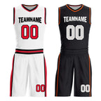 Custom White Red Black Detroit City Edition Personalized Reversible Basketball Set Sports Basketball Jersey BBJ01R-D0610-9