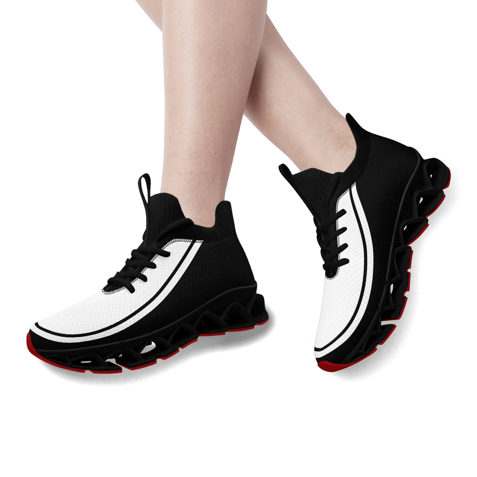 Custom Black White Maxsoul Shoes Personalized Sneaker FN030XD-D020388-8