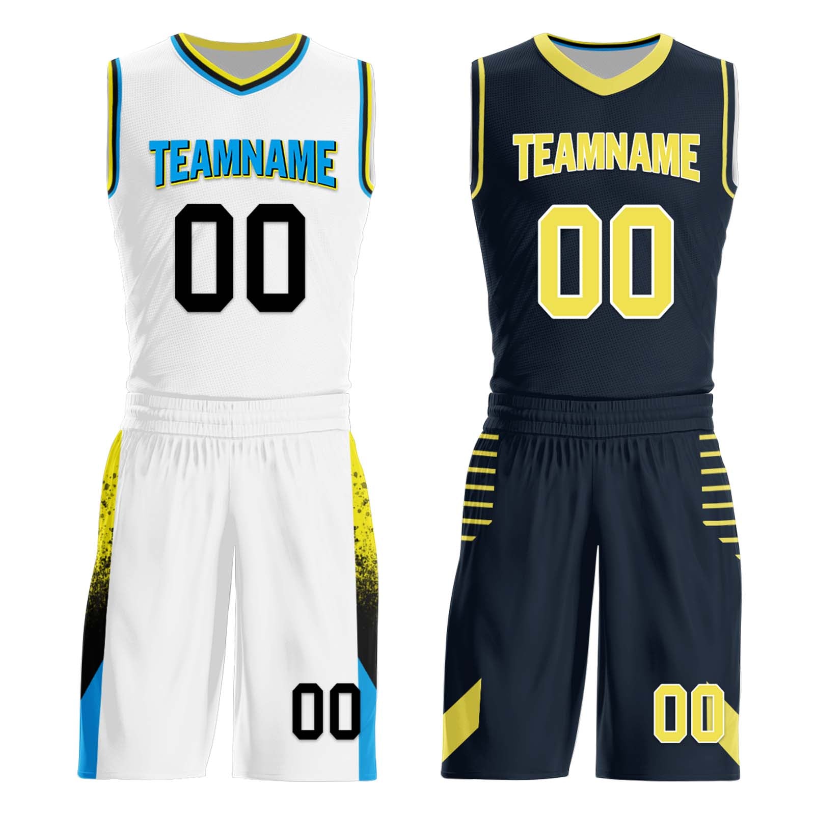 Custom White Neon Black Indiana City Edition Personalized Reversible Basketball Set Sports Basketball Jersey BBJ01R-D0610-12