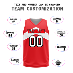 Custom White Red Classic Style Reversible Basketball Uniform Personalized Ordinary BBJR-D017026