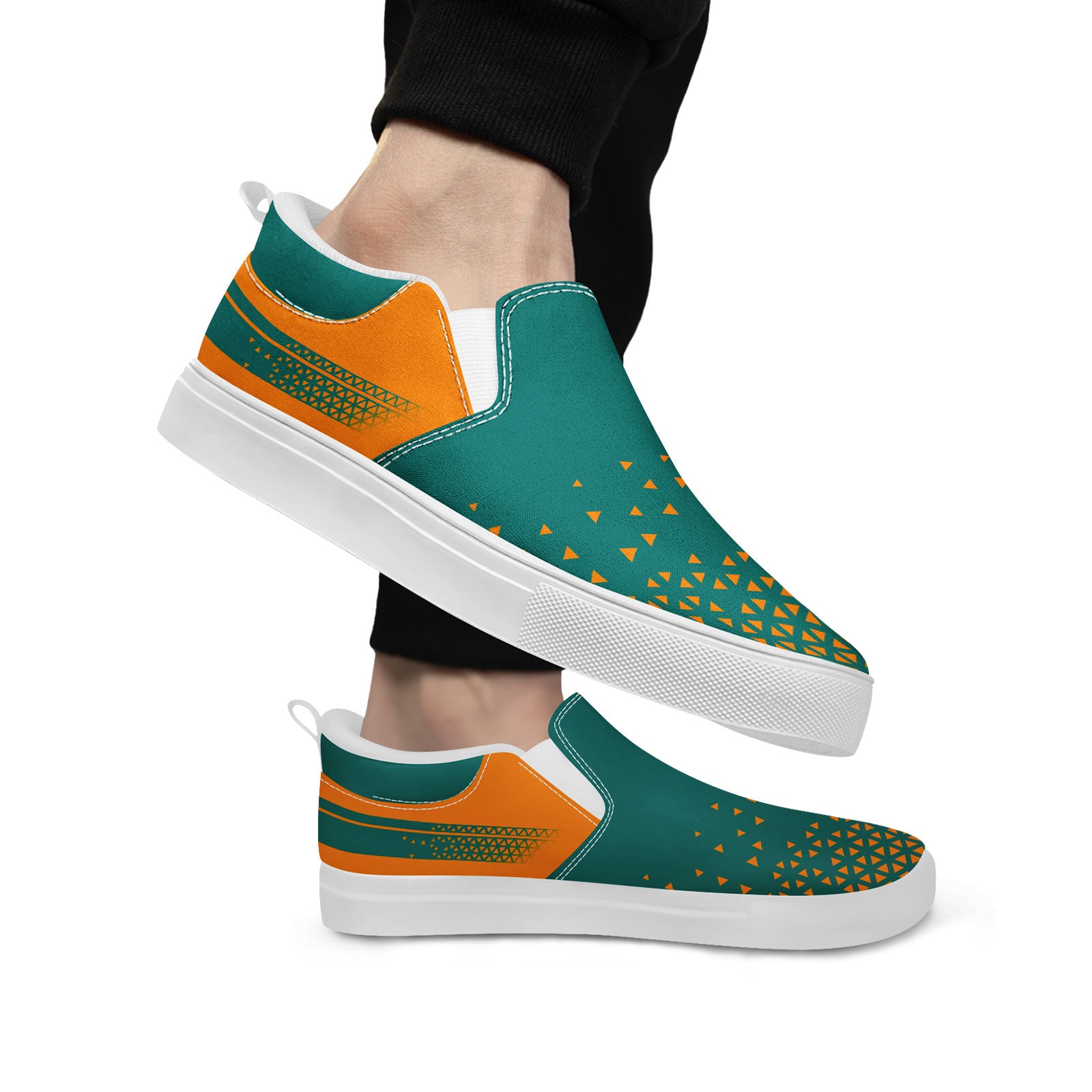 Custom Canvas Sneakers Personalized Slip On Shoes FN071-E023042-6