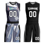 Custom Camouflage Black Brooklyn City Edition Personalized Reversible Basketball Set Sports Basketball Jersey BBJ01R-D0610-3