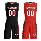 Custom Black Red Plaid Portland City Edition Personalized Reversible Basketball Set Sports Basketball Jersey BBJ01R-D0610-25