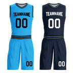 Custom Light Blue Black Los Angeles City Edition Personalized Reversible Basketball Set Sports Basketball Jersey BBJ01R-D0610-13