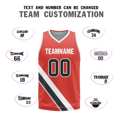 Custom White Red Classic Style Reversible Basketball Uniform Personalized COOLMAX BBJR-D017037