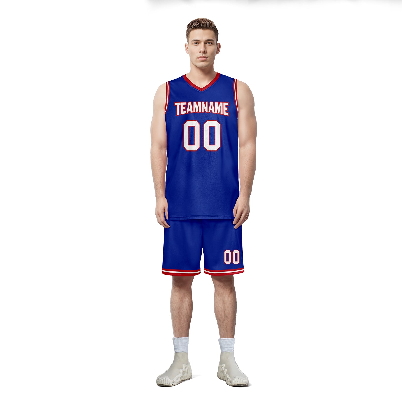 Custom Blue Red White City Edition Personalized Sports Uniform Authentic Basketball Jersey BBJ01-D06101-26