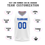 Custom Blue White Classic Style Reversible Basketball Uniform Personalized Ordinary BBJR-D017031