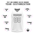 Custom Black White Classic Style Reversible Basketball Uniform Personalized COOLMAX BBJR-D017007
