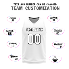 Custom Black White Classic Style Reversible Basketball Uniform Personalized COOLMAX BBJR-D017007