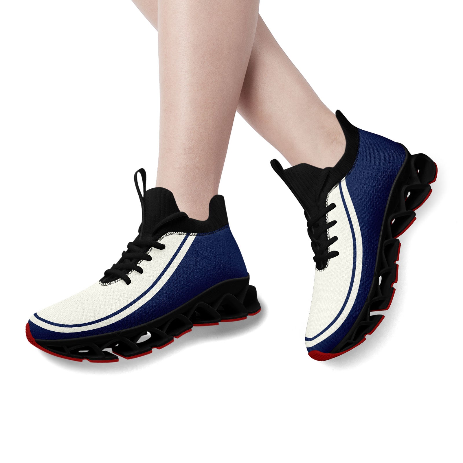 Custom Cream Navy Maxsoul Shoes Personalized Sneaker FN030XD-D020388-12