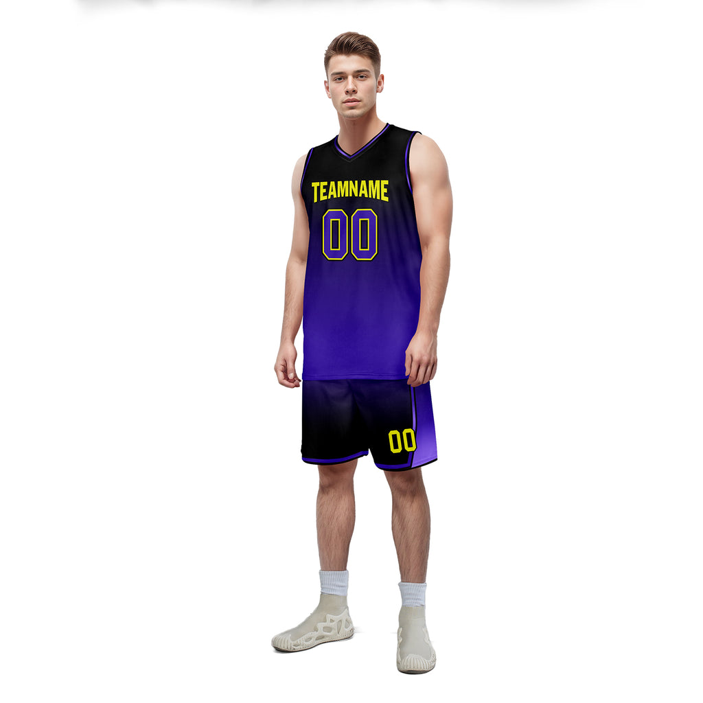 Custom Black Purple City Edition Personalized Sports Uniform Authentic Basketball Jersey BBJ01-D06101-14
