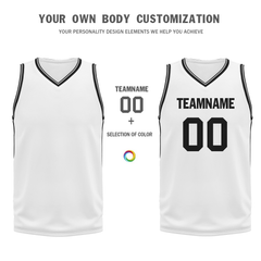 Custom White Black Classic Style Sports Uniform Basketball Jersey BBJ01-bd0a7008