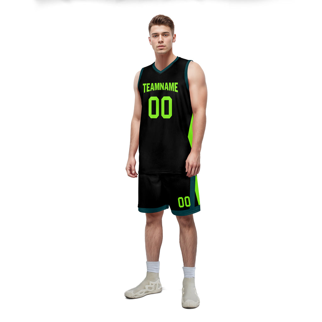 Custom Dark Lemon Green City Edition Personalized Sports Uniform Authentic Basketball Jersey BBJ01-D06101-2