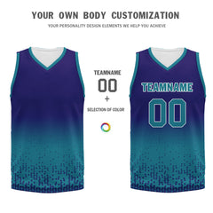 Custom Blue Fade Fashion Sports Uniform Basketball Jersey BBJ01-D020102-9