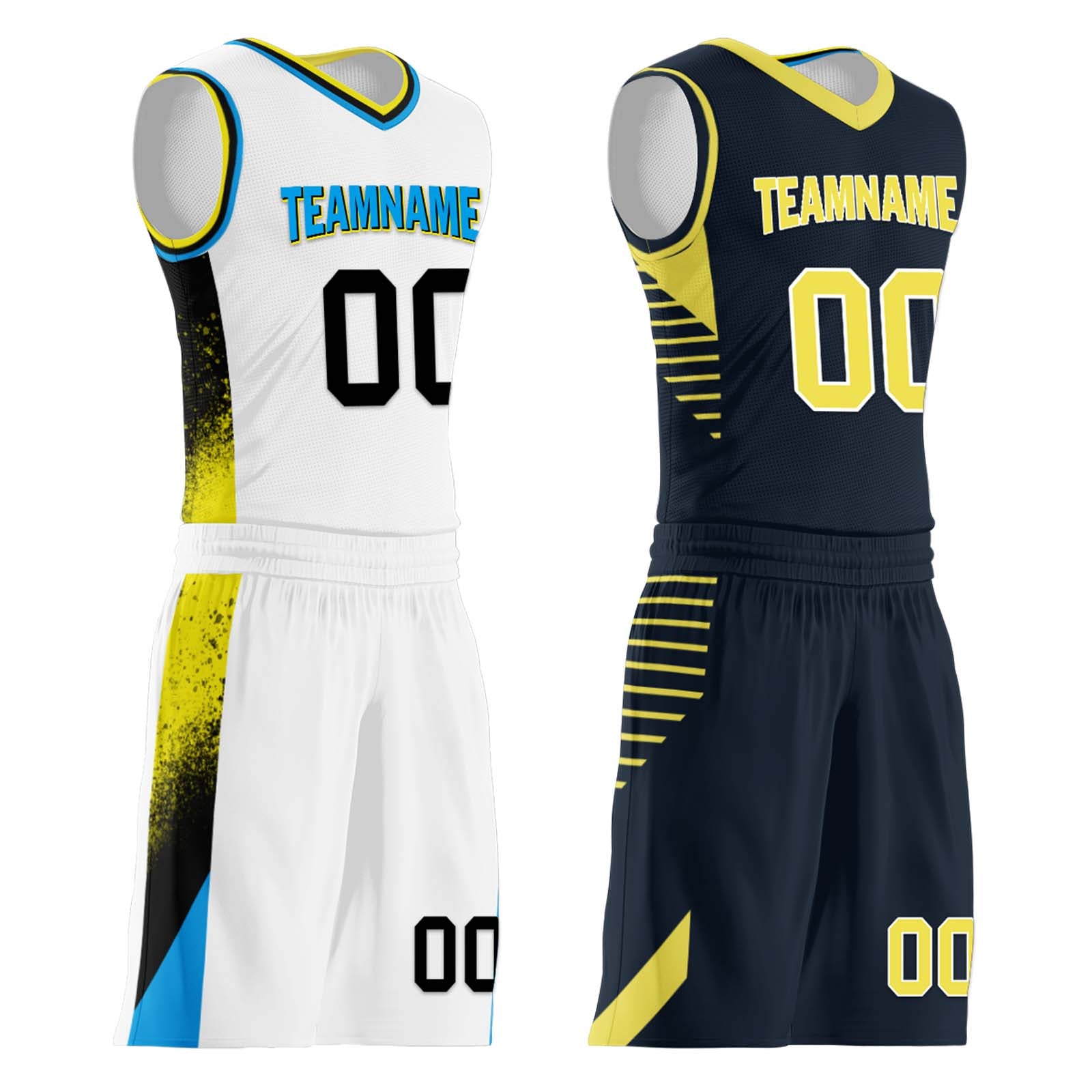 Custom White Neon Black Indiana City Edition Personalized Reversible Basketball Set Sports Basketball Jersey BBJ01R-D0610-12